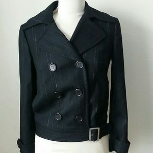 Trina Turk Double Breasted Pin Stripe Blazer